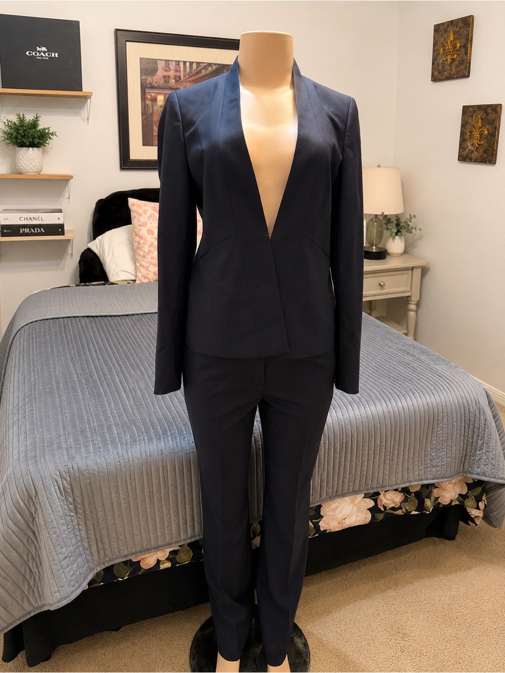 Brooks Brothers Navy Blue Lined Jacket and Pantsuit